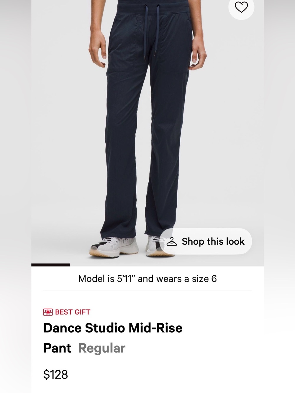 lululemon athletica Dance Studio Mid-Rise Pant in Black